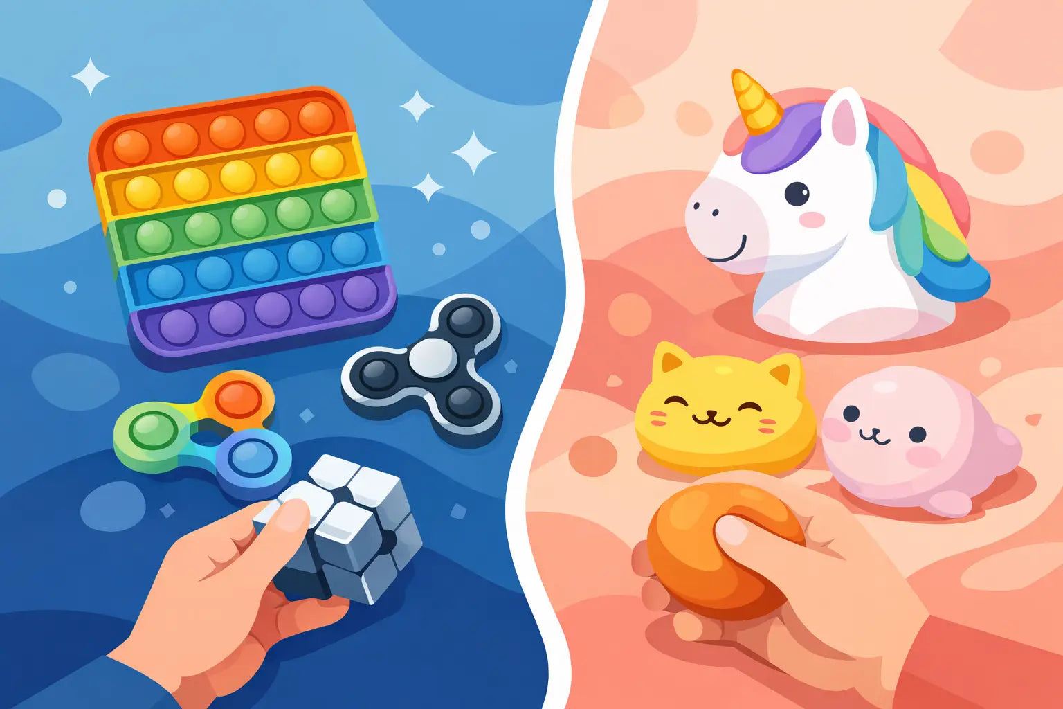 Fidget Toys vs Squishies for Busy Little Hands