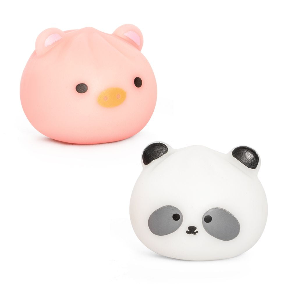 🥟🐷🐼 Bao Buddies 2-Pack | Pig & Panda Squishy Sensory Fidget Toys