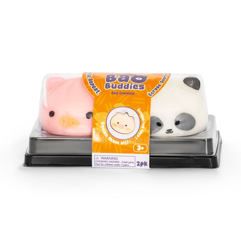 🥟🐷🐼 Bao Buddies 2-Pack | Pig & Panda Squishy Sensory Fidget Toys