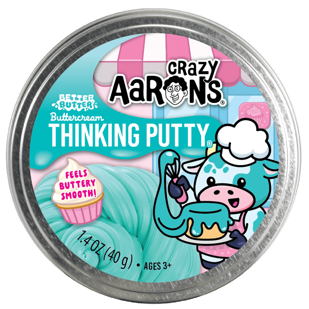🧁💙 Crazy Aaron's Buttercream Better Butter Thinking Putty | Frosting-Scented Super Soft Sensory Putty ✨
