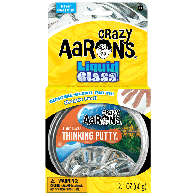 🪟✨ Crazy Aaron's Liquid Glass Thinking Putty | Crystal Clear Sensory Putty 💎