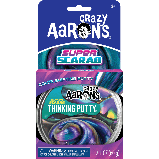 🪲✨ Crazy Aaron's Super Scarab Thinking Putty | Colour-Shifting Sensory Putty 💜💙