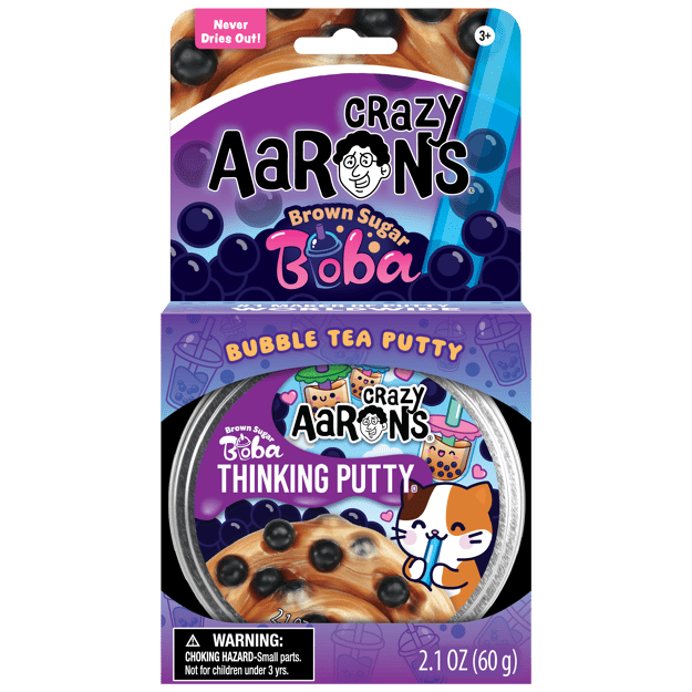 🧋🤎 Crazy Aaron's Thinking Putty | Brown Sugar Boba Sensory Putty ✨