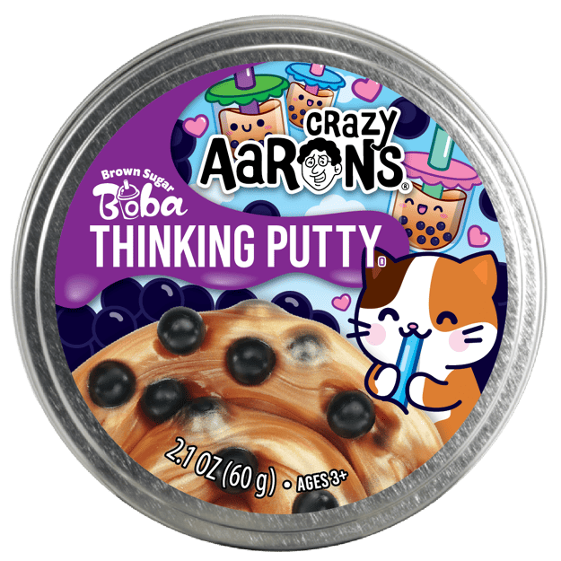 🧋🤎 Crazy Aaron's Thinking Putty | Brown Sugar Boba Sensory Putty ✨