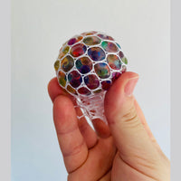 🌈🫧 Mesh Bead Squeeze Ball Sensory Toy ✨