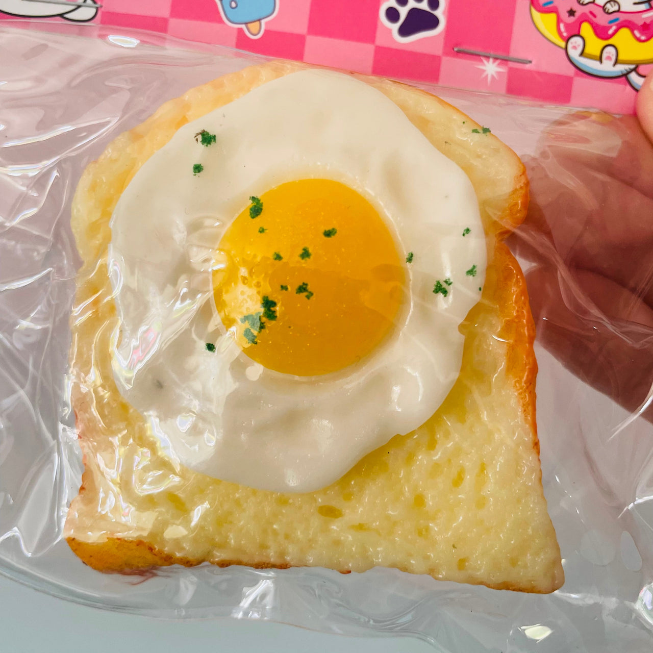 Egg Toast Squishy soft sensory fidget toy