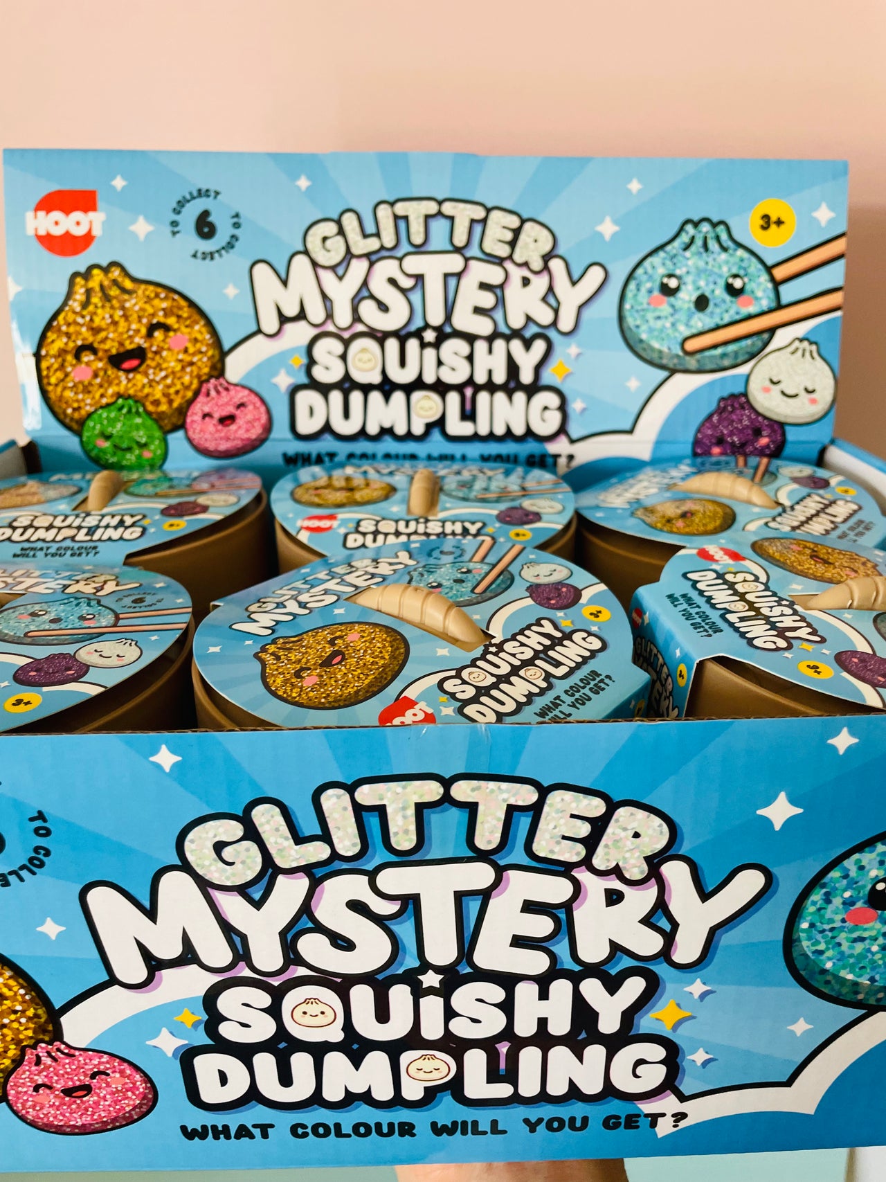 🥟✨ Glitter Dumpling Squishy in Basket | Viral Sensory Squeeze Toy 💖