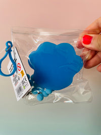 Back view of Blue Scrunchems Sticky Squishy Paw Print sensory toy