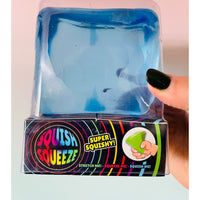 Blue Mega Cube Squishy slow rise sensory toy UK