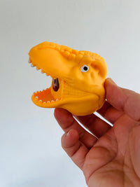 🦖🧡 Orange Dinosaur Head Bead Squeeze Toy