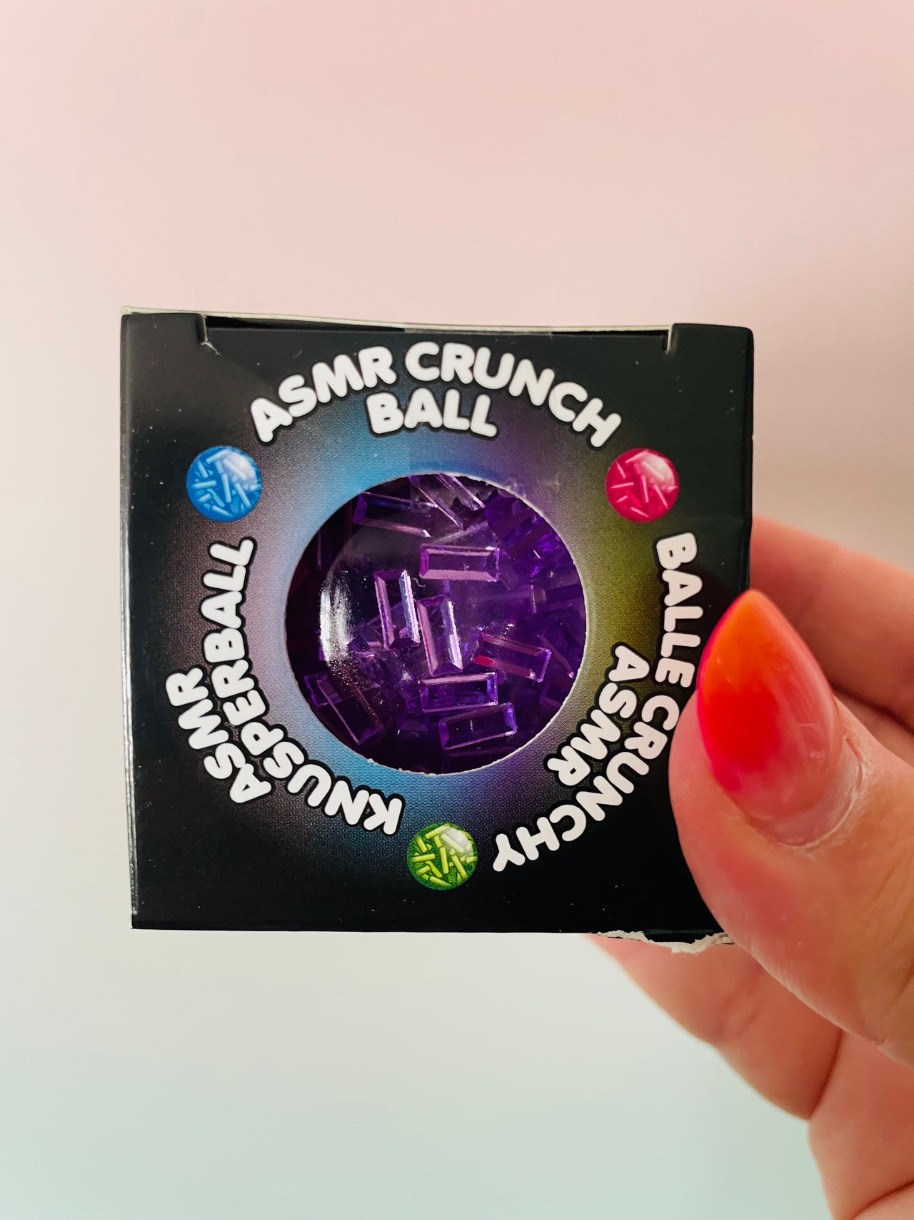 Scrunchems Bingsu Bead Ball Crunchy ASMR Sensory Fidget Toy Purple