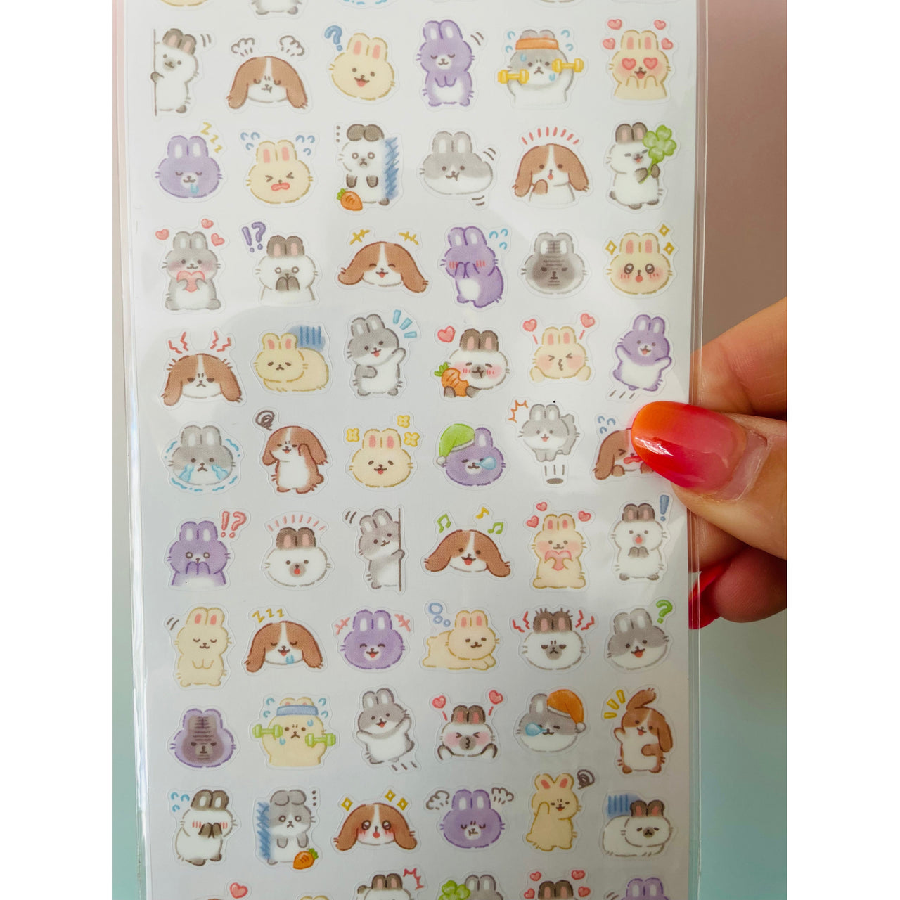 Mind Wave Mood Icon Bunny kawaii Japanese sticker sheet for planners and journals