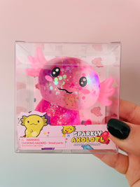 Pink Axolotl Squishy - Sparkly Sensory Toy - Neko Squish Co