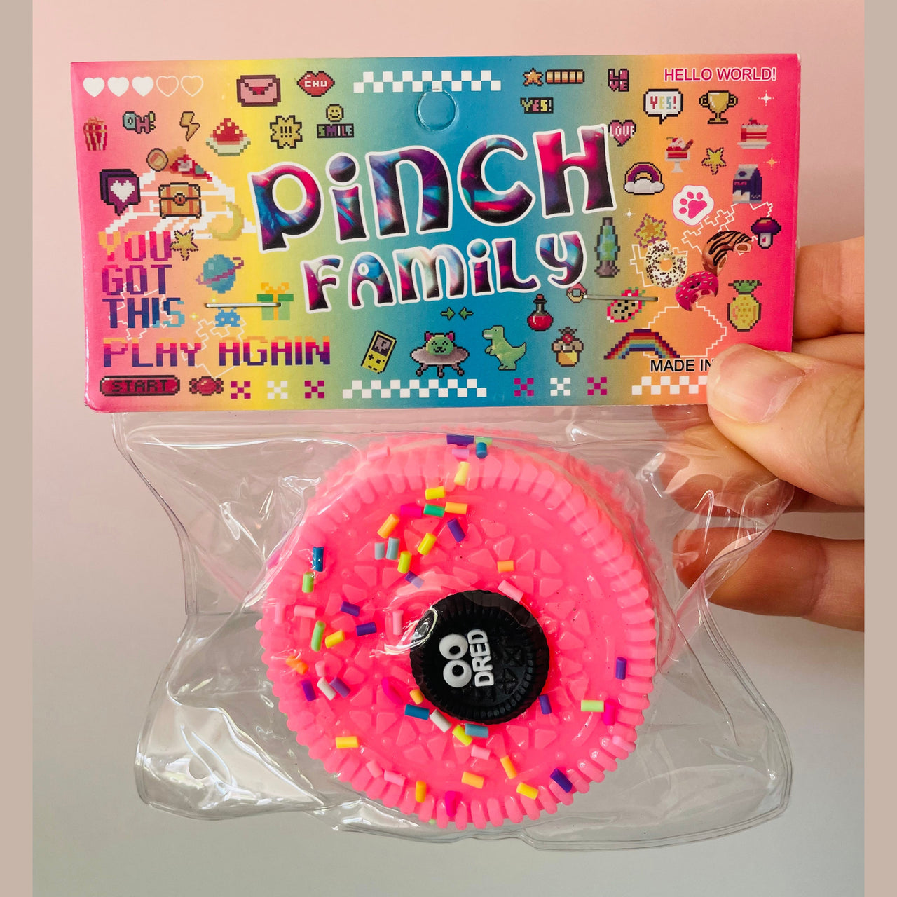 🩷🍪 Taba Cookie Sandwich Squishy | Pink Biscuit Sensory Fidget Toy ✨