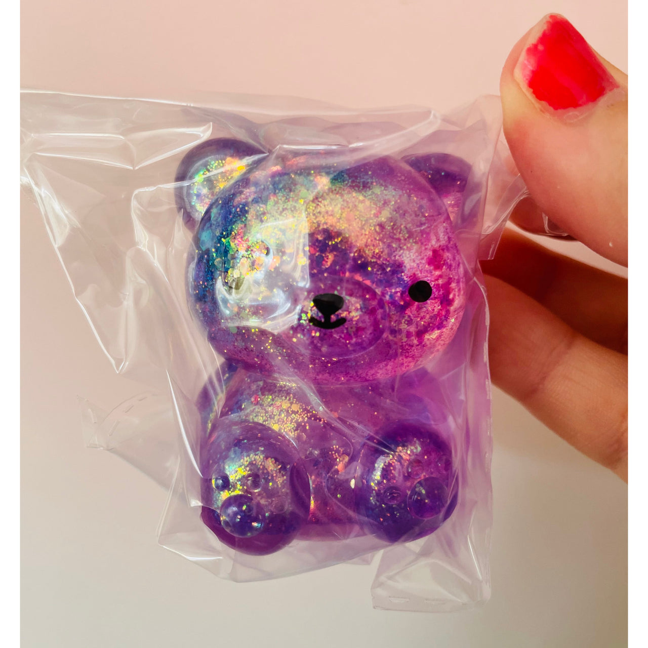 Sugar Maltose Squishy Bear slow-rising sensory fidget toy Purple