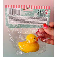 Jelli Squishy Pets Taba Yellow Duck Squishy by Keycraft UK Back with UK Safety Warnings