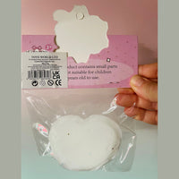 🤍✨ White Glitter Heart Taba Squishy | Sparkly Sensory Fidget Toy 💖