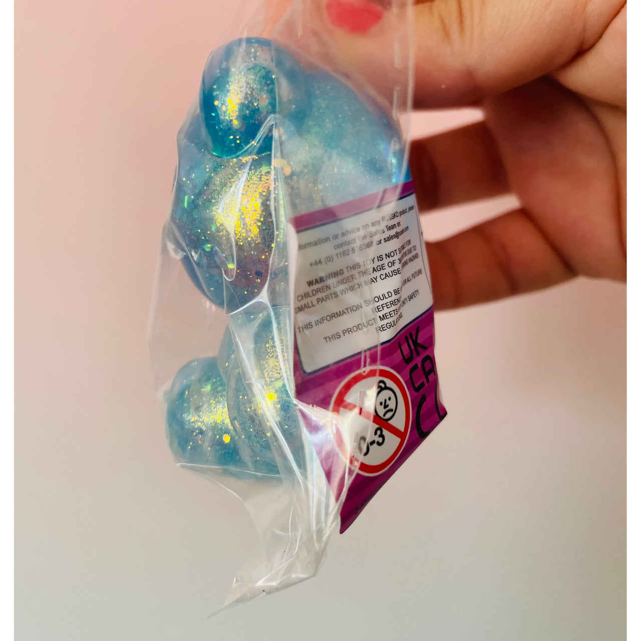 Sugar Maltose Squishy Bear slow-rising sensory fidget toy Blue