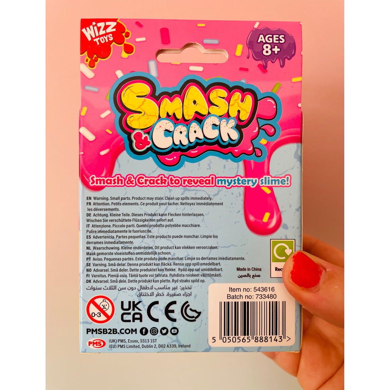 Red Strawberry Smash Crack Fruit crunchy sensory fidget toy