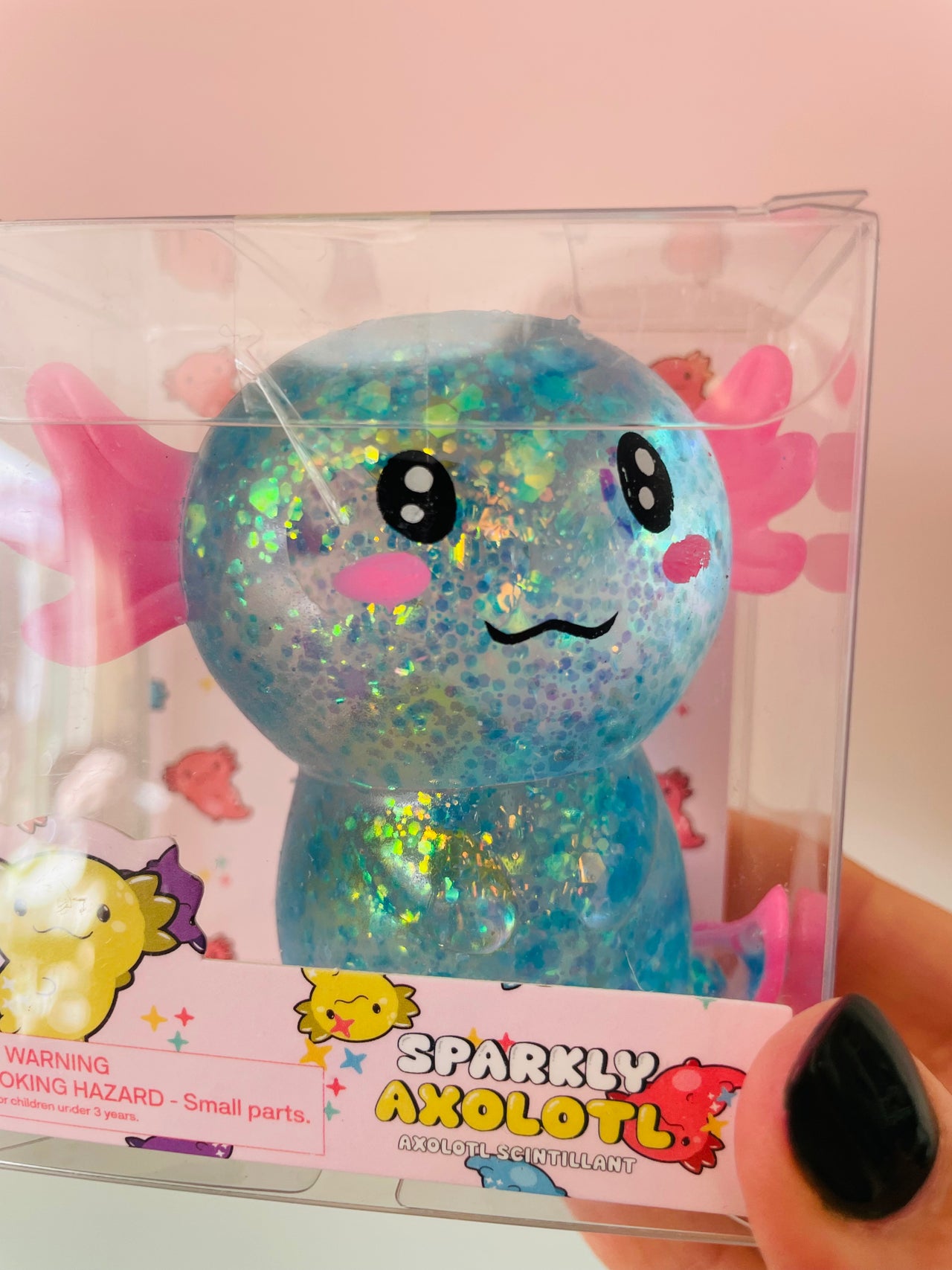Blue Axolotl Squishy - Sparkly Sensory Toy - Neko Squish Co