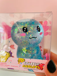 Blue Axolotl Squishy - Sparkly Sensory Toy - Neko Squish Co