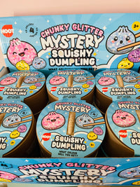 🥟✨ Chunky Glitter Dumpling Squishy in Basket | Jumbo Viral Sensory Squeeze Toy 💖