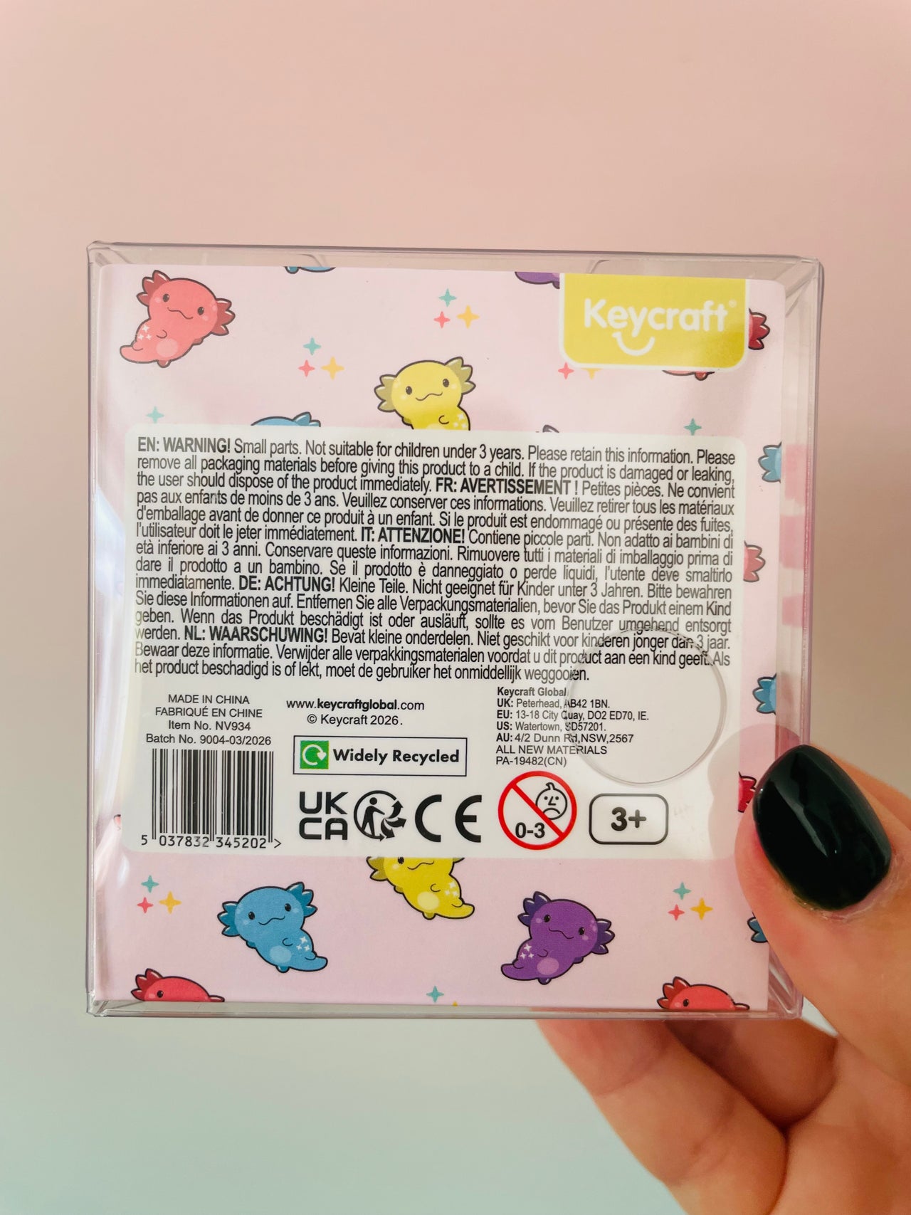 Purple Axolotl Squishy - Sparkly Sensory Toy - Neko Squish Co