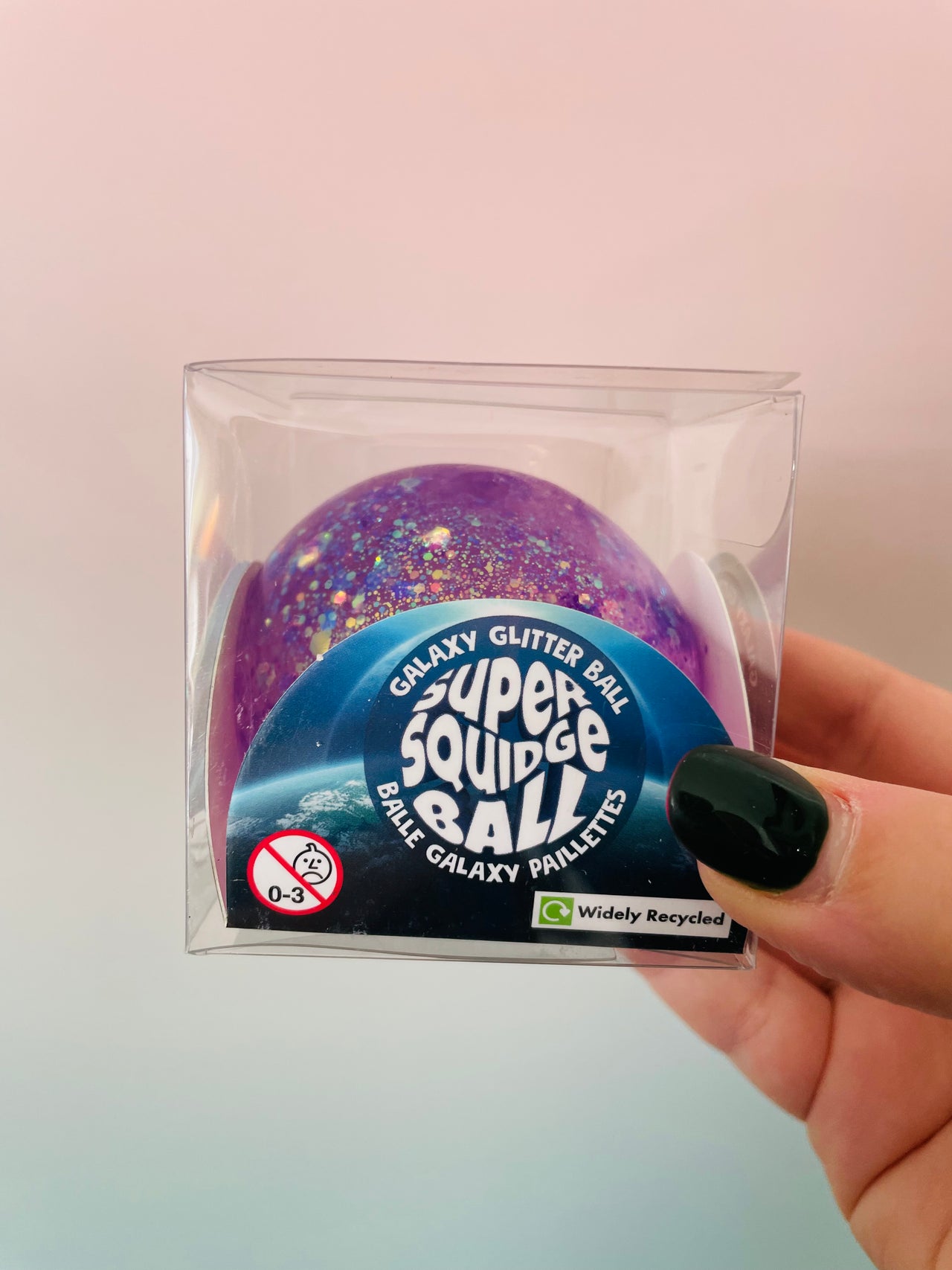 🌌✨ Galaxy Super Squidge Ball | Glittery Sensory Fidget Toy