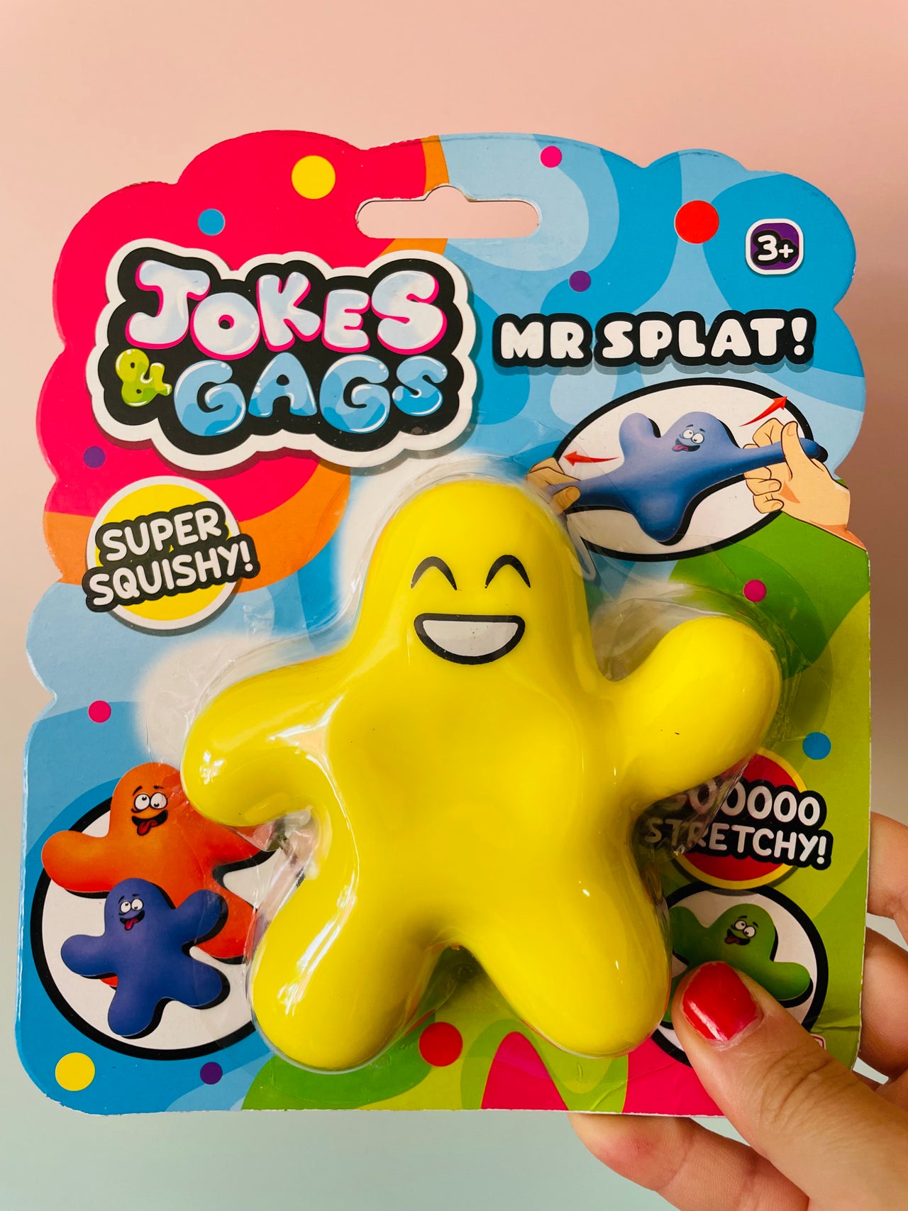 Yellow Mr Splat! stretchy squishy sensory fidget toy