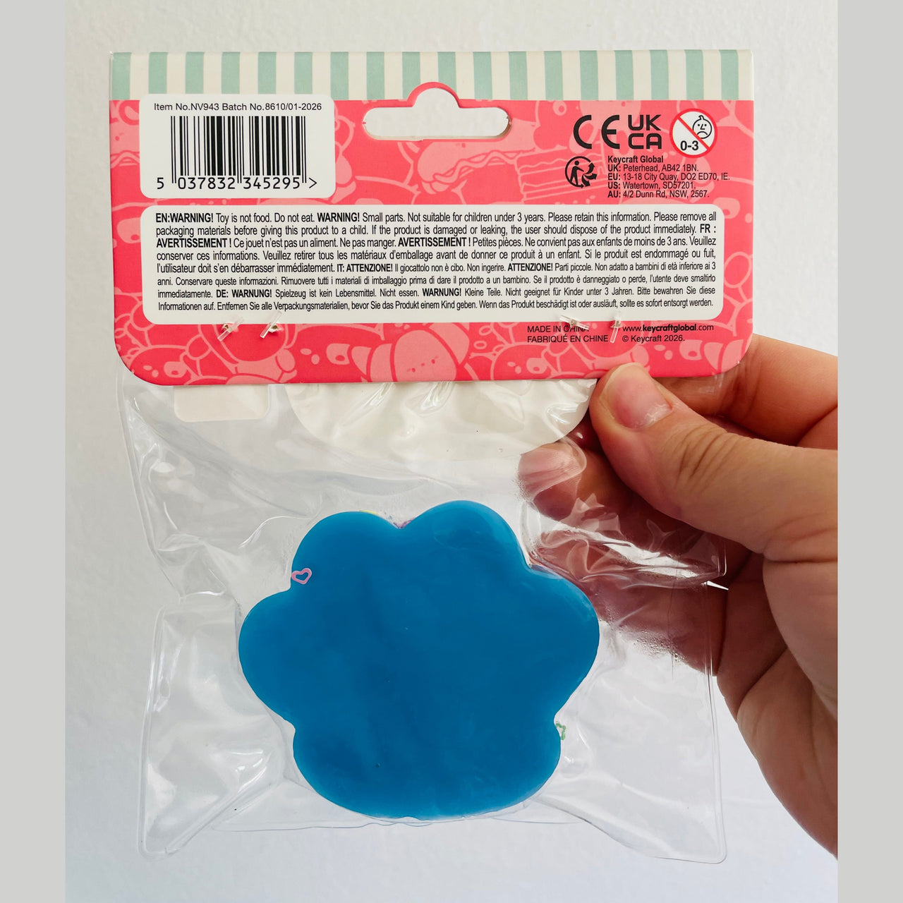 💙🐾 Jelli Squishi Small Paw Sensory Toy | Blue Jelly Squishy ✨