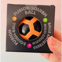 Scrunchems Fusion Squish Ball colour-popping mesh sensory fidget toy orange