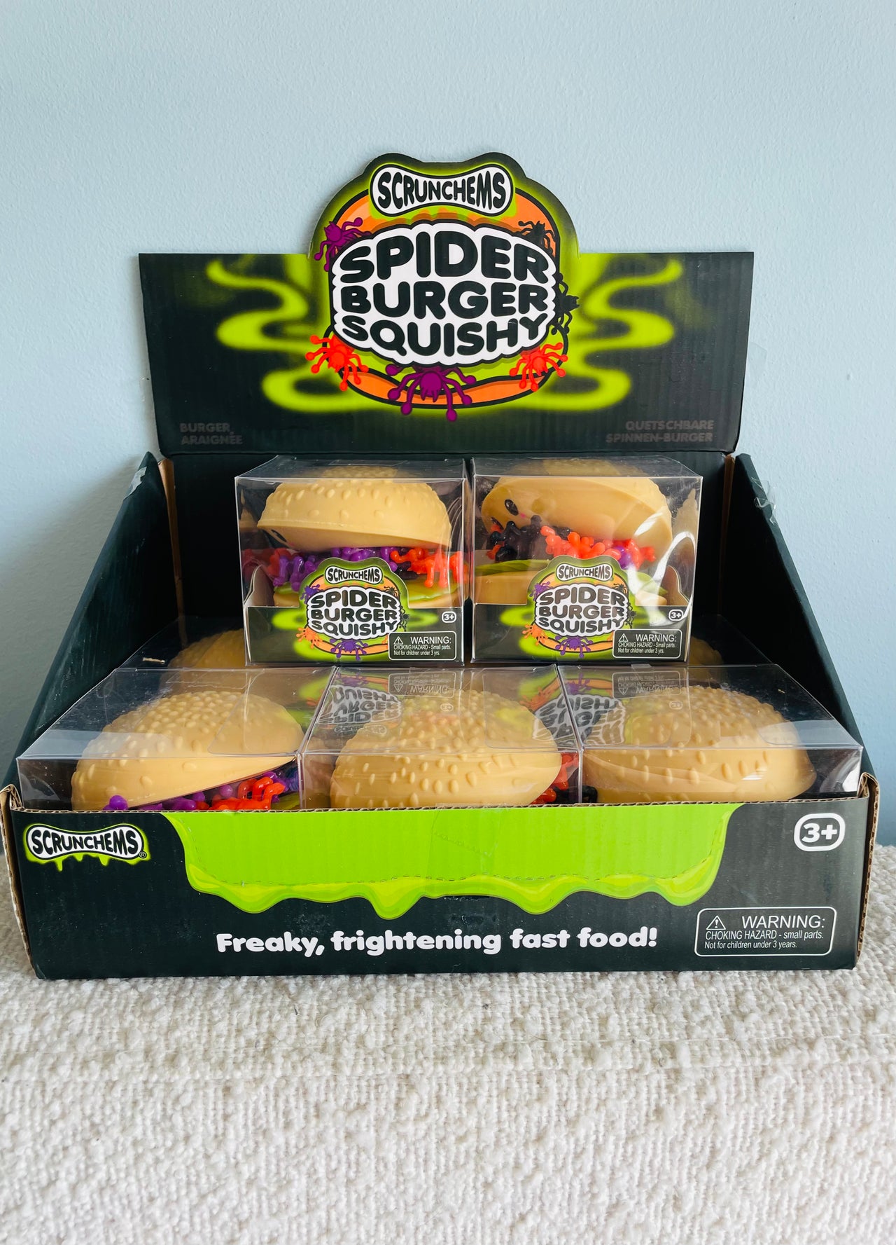 🕷️🍔 Scrunchems Spooky Spider Burger Squishy Toy