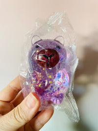 💜✨🐹 Purple Sugar-Filled Glitter Capybara Squishy Toy
