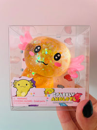 Yellow Axolotl Squishy - Sparkly Sensory Toy - Neko Squish Co