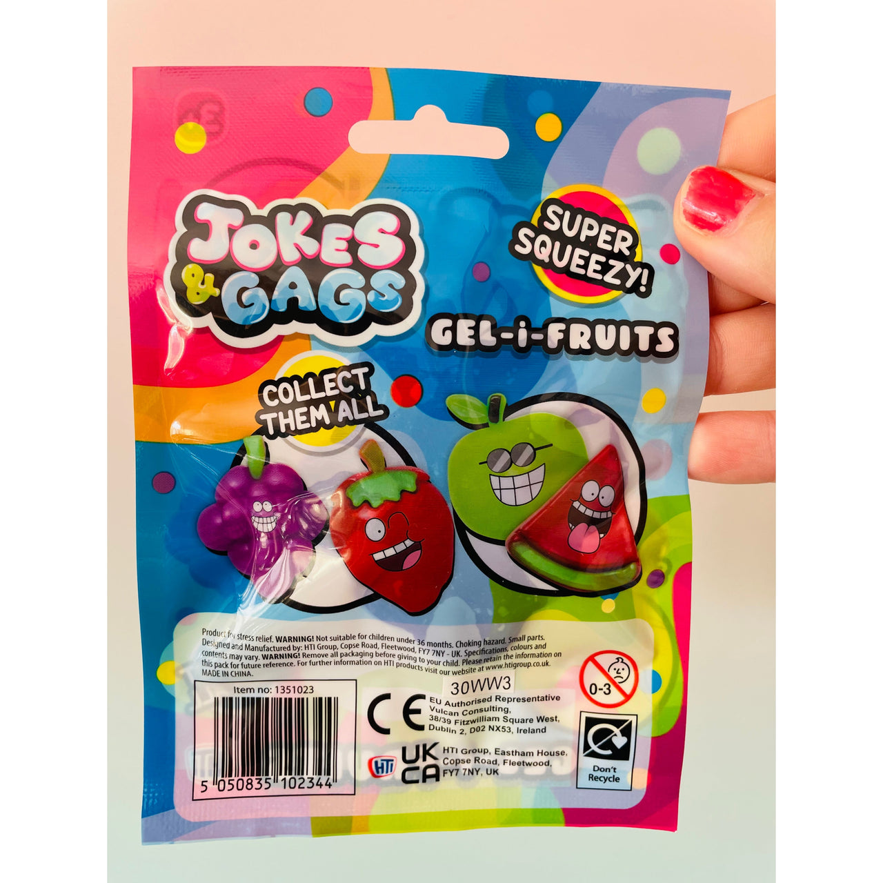 Grapes Gel-I Fruit sticky gel sensory fidget toy