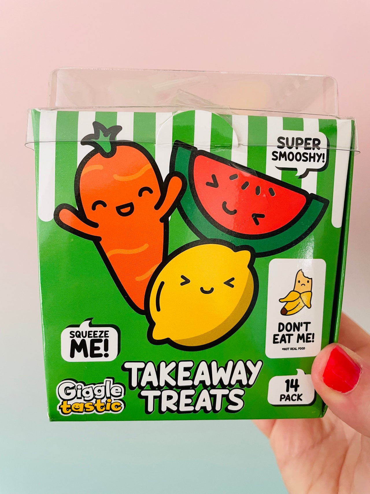 🍓🥕 Fruit & Vegetable Takeaway Treats | 14 Mini Fruit & Veg Squishies Sensory Fidget Pack ✨