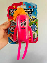 🍜🩷 Pink Noodle Dude Sensory Toy