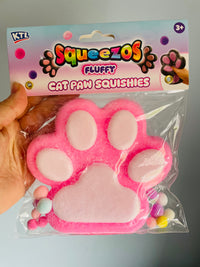 🐾🩷 Pink Taba Feel Fluffy Cat Paw Squishy Toy