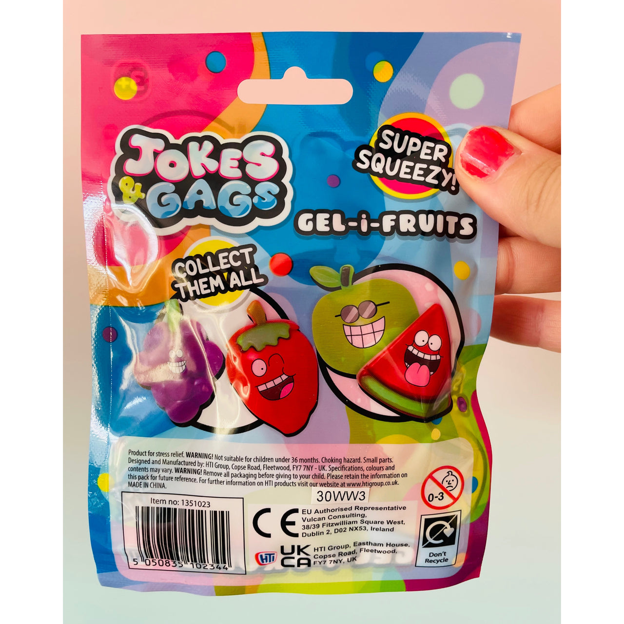 Strawberry Gel-I Fruit sticky gel sensory fidget toy