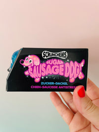 💙🌭 Scrunchems Sugar Sausage Dog | Blue Sugar-Filled Sensory Stress Relief Fidget Toy ✨