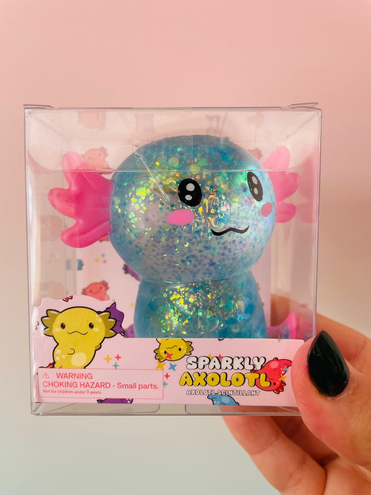 Blue Axolotl Squishy - Sparkly Sensory Toy - Neko Squish Co