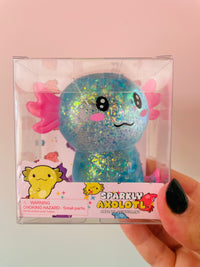 Blue Axolotl Squishy - Sparkly Sensory Toy - Neko Squish Co