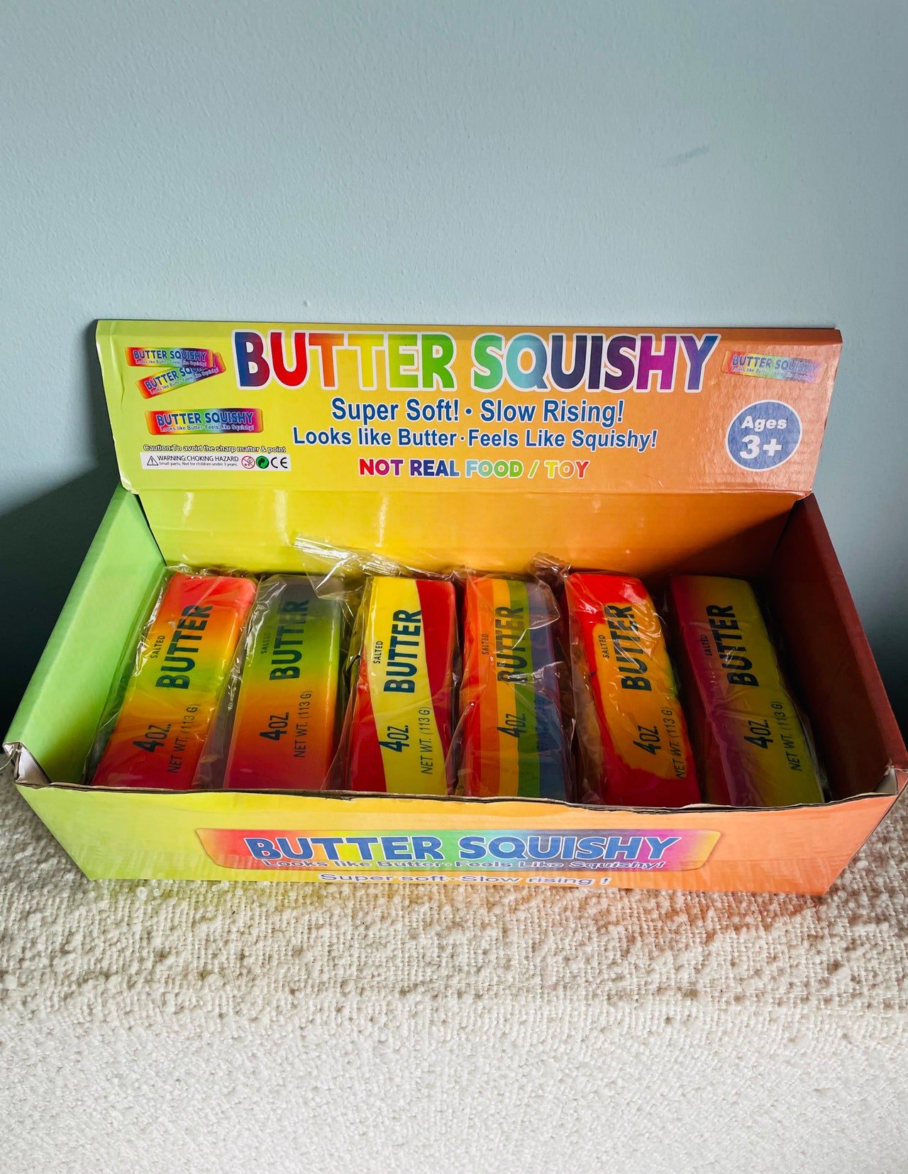 🧈🌈 Rainbow Butter Squishy Toy – Assorted Designs