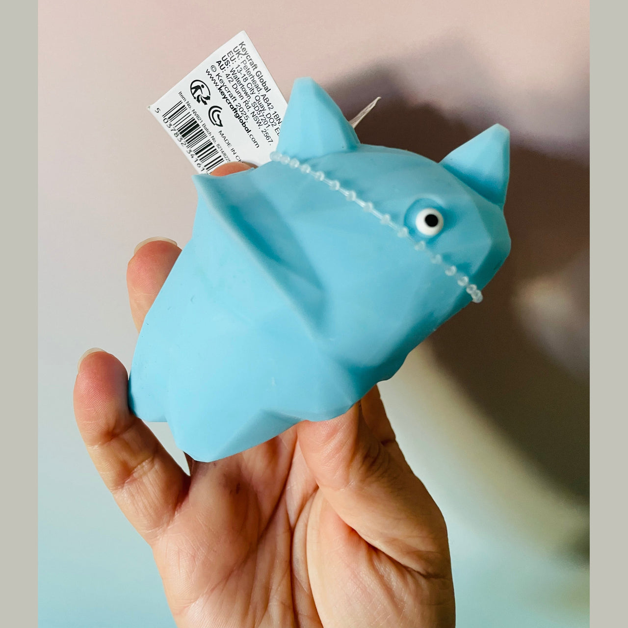 🦕💙 Squishy Dinosaur Blue Triceratops Sensory Toy