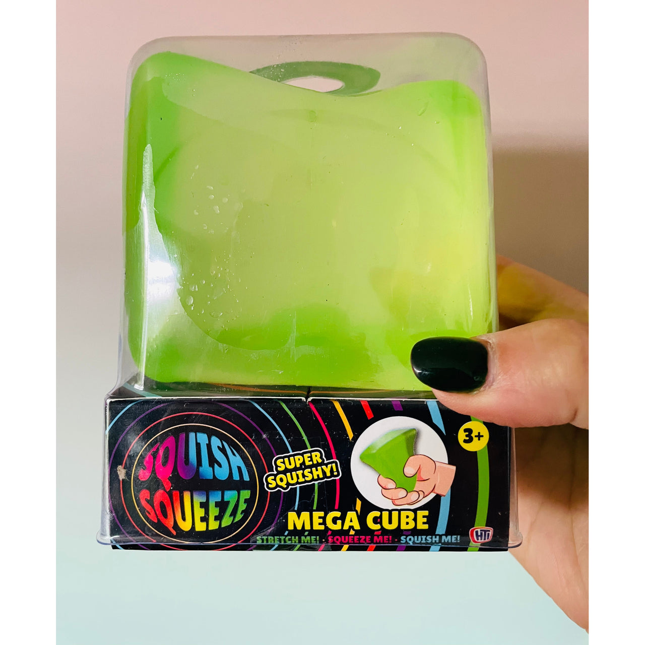 Green Mega Cube Squishy slow rise sensory toy UK