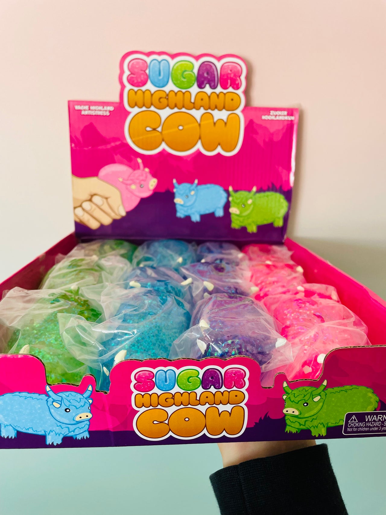 🐮✨ Sugar Highland Cow Squishy | Sugar-Filled Sensory Toy