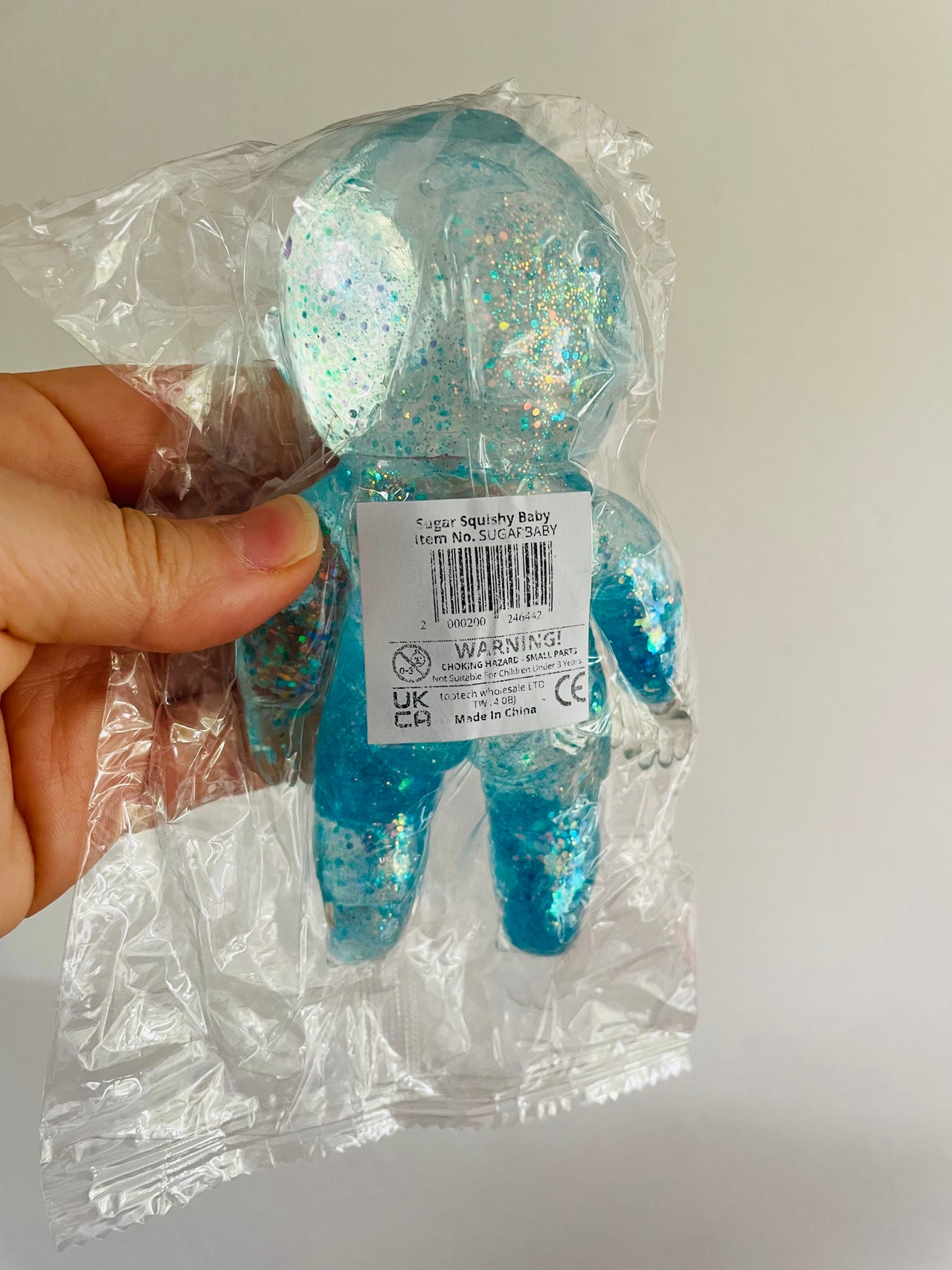 💙✨ Blue Glitter Squishy Baby Sensory Toy ✨👶