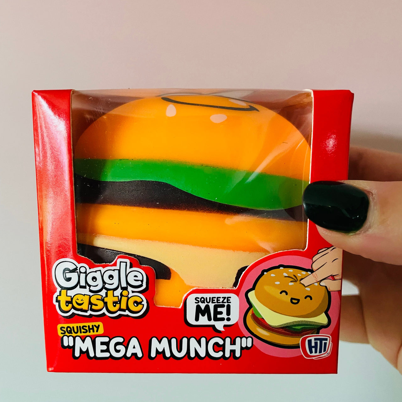 Mega Munch Googly Eyes Burger Squishy sensory toy UK