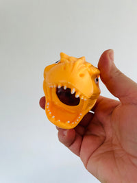 🦖🧡 Orange Dinosaur Head Bead Squeeze Toy