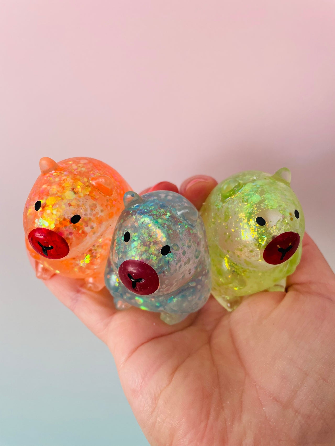 🩷🦫 Scrunchems Mini Sugar Capybaras | 3 Pack Gooey Gel Sensory Squishies ✨